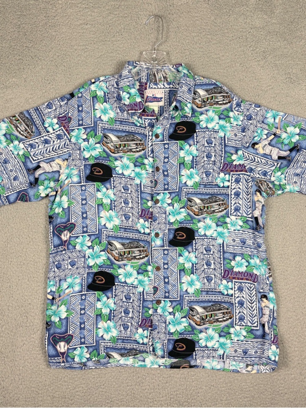 Reyn Spooner Shirt Men’s Arizona Diamondbacks Floral Hawaiian